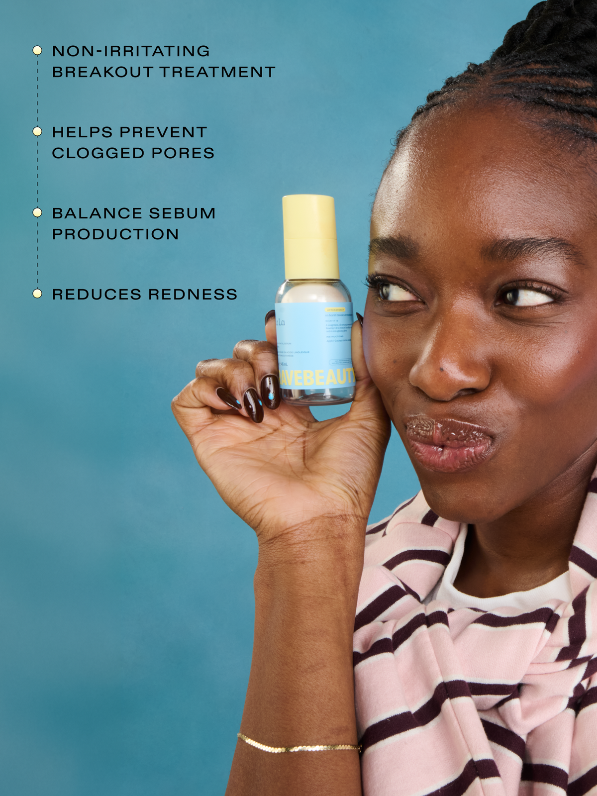 Oil La La is a non-irritating breakout treatment, helps prevent clogged pores, balance sebum production, and reduces redness.